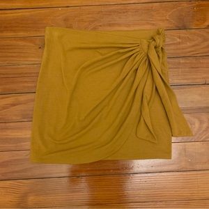 Mustard Yellow Tie Wrap Skirt 💛